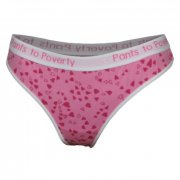 Pants to Poverty Heart Thong - Pink